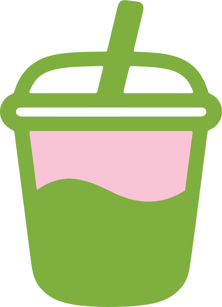 Buy Me a Matcha cup logo, green